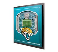 YouTheFan Officially-licensed NFL Jacksonville Jaguars Stadium Series 3D Wall Art - multi-layer team stadium replica, detailed sports fan gift, indoor decor