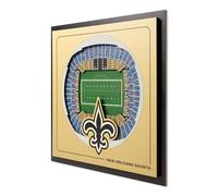 YouTheFan Officially-licensed NFL New Orleans Saints Stadium Series 3D Wall Art - multi-layer team stadium replica, detailed sports fan gift, indoor decor