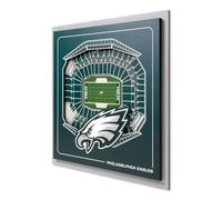 YouTheFan Officially-licensed NFL Philadelphia Eagles Stadium Series 3D Wall Art - multi-layer team stadium replica, detailed sports fan gift, indoor decor