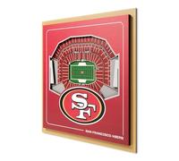 YouTheFan Officially-licensed NFL San Francisco 49ers Stadium Series 3D Wall Art - multi-layer team stadium replica, detailed sports fan gift, indoor decor