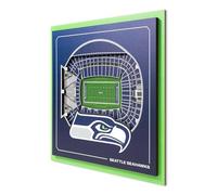 YouTheFan Officially-licensed NFL Seattle Seahawks Stadium Series 3D Wall Art - multi-layer team stadium replica, detailed sports fan gift, indoor decor