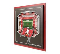YouTheFan Officially-licensed NFL Tampa Bay Buccaneers Stadium Series 3D Wall Art - multi-layer team stadium replica, detailed sports fan gift, indoor decor