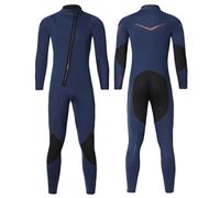 Youthful flying 3mm Neoprene Wetsuits Full Length Men's Long Sleeve Wetsuit with Front Zip for Diving, Surfing, Snorkeling, Kayaking(Size:4XL,Color:Blue)