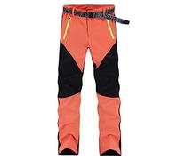 Youthful flying Mens Hiking Trousers Outdoor Walking Climbing Pants Lightweight Thin Work Trousers with Multi Zipper Pockets(Size:M.,Color:orange)