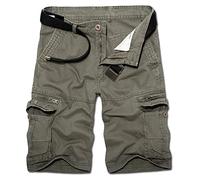 Youthful flying Mens Tactical Cargo Shorts with Multi Pockets Cotton Combat Shorts Summer Lightweight(Size:29W,Color:Army Green)