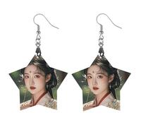 Youthful Women Wooden Earrings for Women, Vintage Elegant Wood Jewelry, Lightweight Earrings for Wedding, Party, Everyday Jewelry Gift, Apricot shaped, Wood, wood