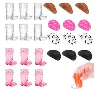 YouthLoxus 24pcs Cowboy Boot Shot Glasses, Funny Shot Glasses, Bright Pink and Transparent Small Wine Glass, Mini Cowboy Hat Durable and Sturdy Funny Shot Glasses and Apply to Theme Parties, Wedding