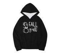 Youths Girls Halloween Pumpkins Letters Prints Hoodie with Pocket Casual Pullover Girls Sweatshirts Boys Toddler Kids Little Girl's Long Sleeve Sweatshirts Tops Halloween (Dark Blue, 5-6 Years)