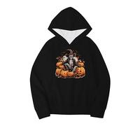 Youths Girls Halloween Pumpkins Letters Prints Hoodie With Pocket Casual Pullover Girls Sweatshirts Boys Toddler Kids Little Girl's Long Sleeve Sweatshirts Tops Costume Kids Newborn ( 12-18 Months)