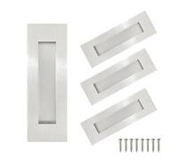 Youthua 6 Inch Recessed Finger Flush Pulls, Pocket Door Handles, Stainless Steel Rectangular Door Pulls Hardware (Silver - 4 Pack)