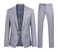 YOUTHUP Men Slim Fit 2 Piece Suits Formal Wedding Blazer Trousers