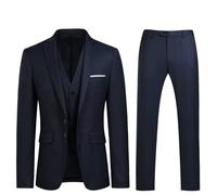 YOUTHUP Men Slim Fit 3 Piece Suit 2 Button Tuxedo Blazer Waistcoat Trousers