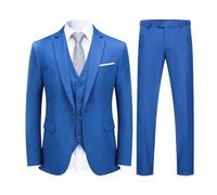 YOUTHUP Mens 3 Piece Suit 1 Button Slim Fit Tuxedo Blazer Waistcoat Pants