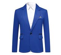 YOUTHUP Men's Casual Sports Blazer Regular Fit Lightweight Suit Jacket Blue
