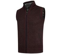 YOUTHUP Men's Knitted Gilet Fleece Lining Sleeveless Cardigan Body Warmer | Full zip slim fit thick knitted vest, designed for fall and winter, versatile casual layering waistcoat
