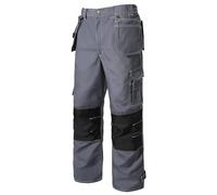 YOUTHUP Men's Multi Pocket Work Cargo Pants with Kneepads Grey