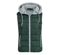 YOUTHUP Women's Quilted Gilet with Hood Thick Full Zip Padded Body Warmer