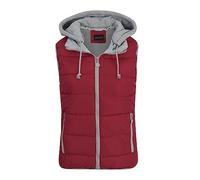 YOUTHUP Women's Quilted Gilet with Hood Thick Full Zip Padded Body Warmer | Detachable drawstring hood sleeveless coat,Regular fit,Dual zipper pockets,Suitable for daily, hiking, outdoor sports