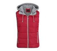 YOUTHUP Women's Quilted Gilet with Hood Thick Full Zip Padded Body Warmer | Detachable drawstring hood sleeveless coat,Regular fit,Dual zipper pockets,Suitable for daily, hiking, outdoor sports