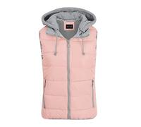 YOUTHUP Women's Quilted Gilet with Hood Thick Full Zip Padded Body Warmer | Detachable drawstring hood sleeveless coat,Regular fit,Dual zipper pockets,Suitable for daily, hiking, outdoor sports