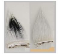 Youtuber Hololive Shirakami Fubuki White Straight Cos Wig with Ears Heat Resistant Synthetic Cosplay Hair Vtuber Fox Wig 100cm 1 Pair ears