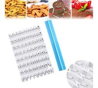 YouU 1 pcs Alphabet Number Cookie Biscuit Letter Stamp Alphabet Cookie Stamp Set for Cookie Decorations Embosser Cutter Fondant DIY Tool