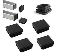 YouU 100x100mm Square Tubing Black Plastic Plug End Cap Fence Post Pipe Cover Tube Chair Glide Insert Finishing Plug Heavy Duty Post End Cap 4 pcs