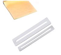 YouU 2 Pcs Guitar Fingerboard Guards and 1pcs Cleaning Cloth 20 * 20cm Stainless Steel Guitar Fingerboard Luthier Tool Fretboard Protector