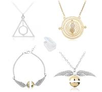 YouU 4 pcs Hourglass Triangle Necklaces Set for Gifts Collection or Decorations Magical Bracelets Cosplay Costume Jewelry Gift