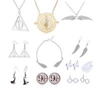 YouU 4pcs Cosplay Magic Sntch Necklace Anime Bracelets Stud Earrings Set of 7 Platform 3/4 Multiple Styles Jewelry