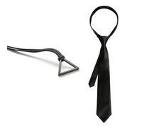 YouU Anime Cosplay Triangle Saw Pull Necklace Black Pendant Elastic Rope Pre tied Adjustable Neck Ties for Adult Tie 2 Pcs