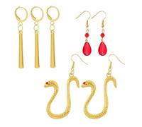 YouU Anime OP Z. Earring Straw sun hat Ruffy Cosplay Jewelry Set Boa Hancock Pirate Empress Snake Earrings with Stickers 23 pcs