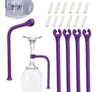 YouU Tether Silicone Dishwasher Attachment Silicone Stemware Saver Flexible Stemware Holder Dishwasher Wine Glass Protector，Universal Dishwasher Rack Tine Prong Repair End Cover Caps 14pcs