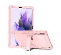YOUULAR Tablet Computer Case for Samsung Galaxy Tab S8 Plus/S7 FE/S7+ 12.4 inch X806 T970 T730 Cover with Built-in Stand for Heavy Duty Military Grade Shockproof Hard Hybrid,Rose Gold