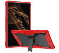 YOUULAR Tablet Computer Case for Samsung Galaxy Tab S9 Ultra/ S8 Ultra/X910/X916B/X918U/X900/X906 14.6 inch Cover with Built-in Stand for Heavy Duty Military Grade Shockproof Hard Hybrid,Black+red