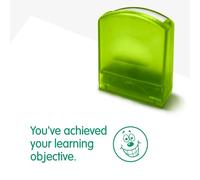 You've Achieved Your Learning Objective Pre Inked School Teachers Marking Stamper Stamp 33mm x 9mm Primary Teaching Services (Green)