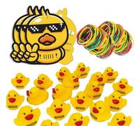 You've been Ducked Card, Duck Tags, Duck Duck Tags, Duck Ducking Games Card, 20 Duck Tags, 20 Yellow Rubber Ducks, 20 Rubber Bands