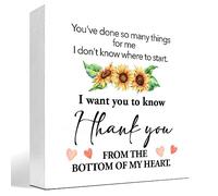 You've Done So Many Things for Me I Don't Know Where to Start Wood Block Sign Desk Decor,Thank You Saying Wooden Box Plaque Sign Desk Decor for Home Shelf Table Decorations 5x5 Inch