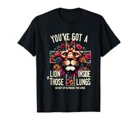 You've Got A Lion Inside Of Those Lungs Flower Jesus Lion T-Shirt
