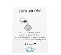 You've got this. Lotus Metal Keyring or Phone Charm, with backing card and caring words. Sold by Buttons and Bows in Kettering