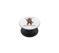 You've Just Buttered Your Last Biscuit Funny Cute Cowboy Cat PopSockets Adhesive PopGrip