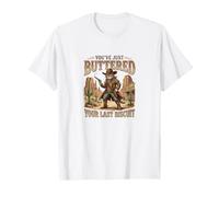 You've Just Buttered Your Last Biscuit Western Cat Cowboy T-Shirt