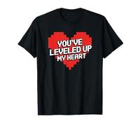 You've Leveled Up My Heart Gamer Love Valentine's Day Retro T-Shirt