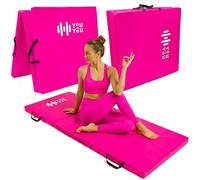 YouVsYou 6ft Tri-Folding Gymnastics Mat & Play Mat, 5cm Thick High-Density Foam Crash Mat, Non-Slip, Sweat-Proof & Portable Exercise Mat for Tumbling, Gym, and Home Exercise & Play, 183cm x 60cm