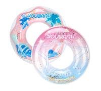 YOUWANLI Adult Swim Ring with Handle Ultimate Buoyancy Buddy for Beach Vacations and Pool Parties(2 Pack) (Pink + Pink Blue Gradient)