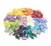 Youway Style Iridescent Glass Mosaic Tiles for Crafts Bulk,200g Broken Mosaic Glass Pieces for DIY Home Garden Art Projects, Handmade Crafts & Decor