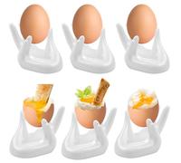 YouXiaor 6 x Funny Egg Cups, Ceramic Egg Cups, Porcelain Egg Stand, Egg Stand Egg Cup for Any Breakfast Table, Hard and Soft Boiled Eggs