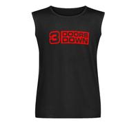 youyasi 3 Doors Down American Logo Men's Grey T-Shirt Sleeveless T-Shirt Black