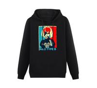 youyasi Nier Automata 2B Poster Men Hoody Japan Game Novelty Hoodie Shirt Long Sleeve Hoodie Men Cotton Hoodies Streetwear Black M