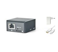youyeetoo FriendlyElec NanoPi Zero2, small GbE computer router - 1/2GB RAM - with eMMC socket, RJ45GbE, RK3528A, hidden WiFi antenna (1GB RAM + 32GB eMMC, with power supply)